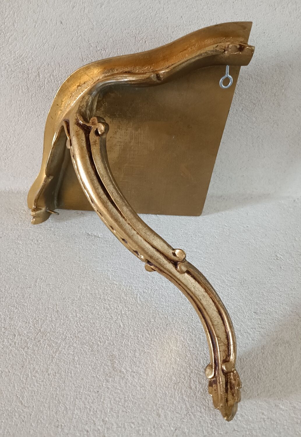 Wall lamp console in gilded wood