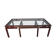 Pierre Vandel metal lacquered stone bass table and glass