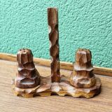 Brutalist servant in olive wood