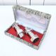 Salt shaker pepper mill silver metal bolt. vintage