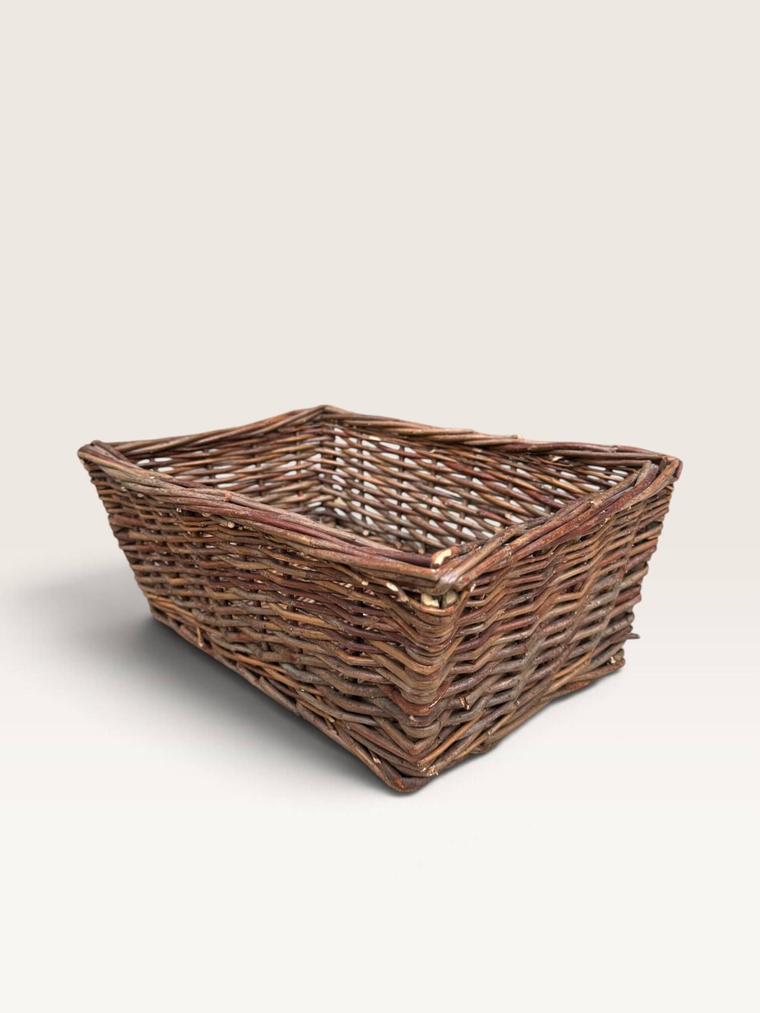 Rectangular wicker basket