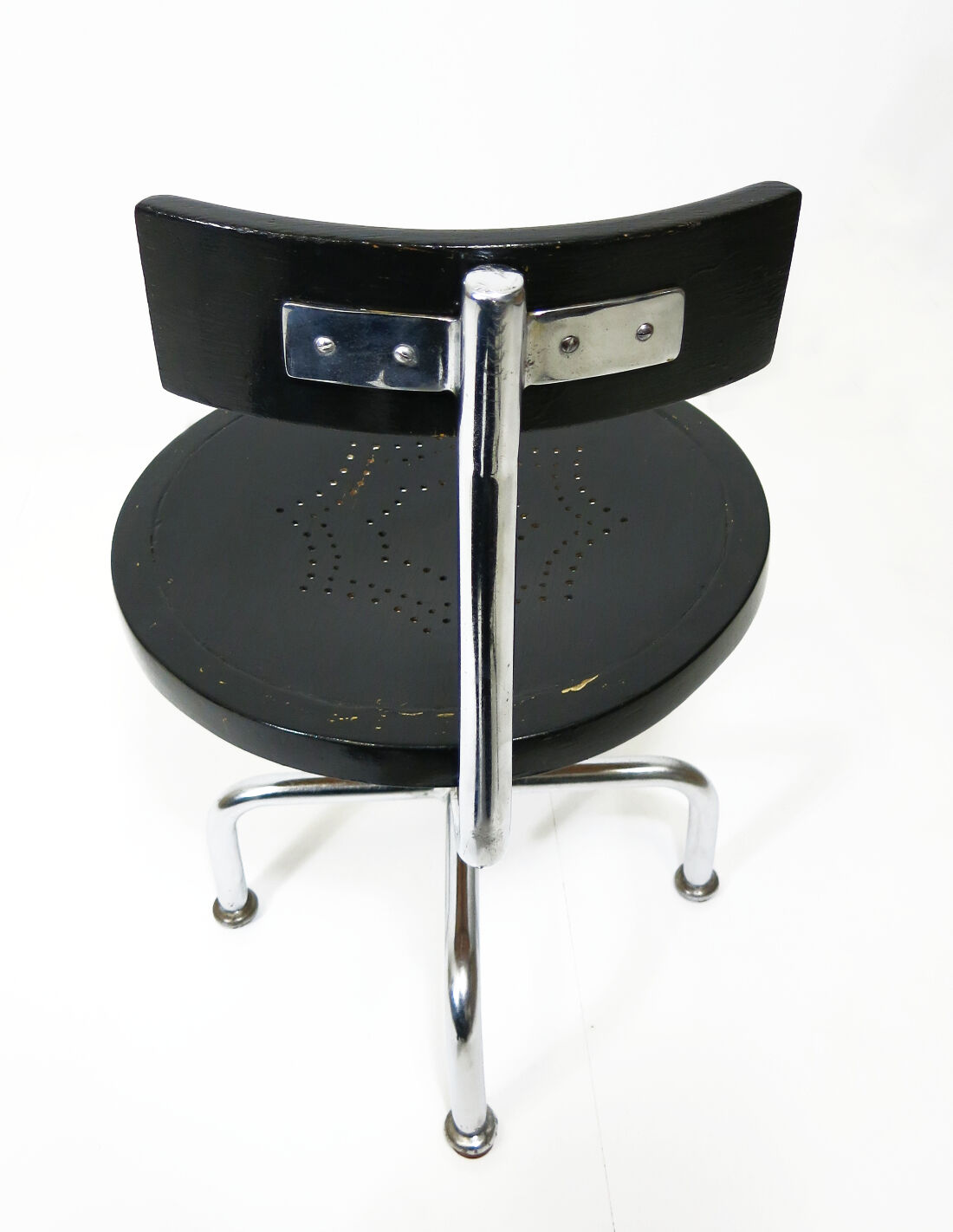 Architects chair with tubular steel frame, height adjustable