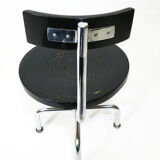 Architects chair with tubular steel frame, height adjustable