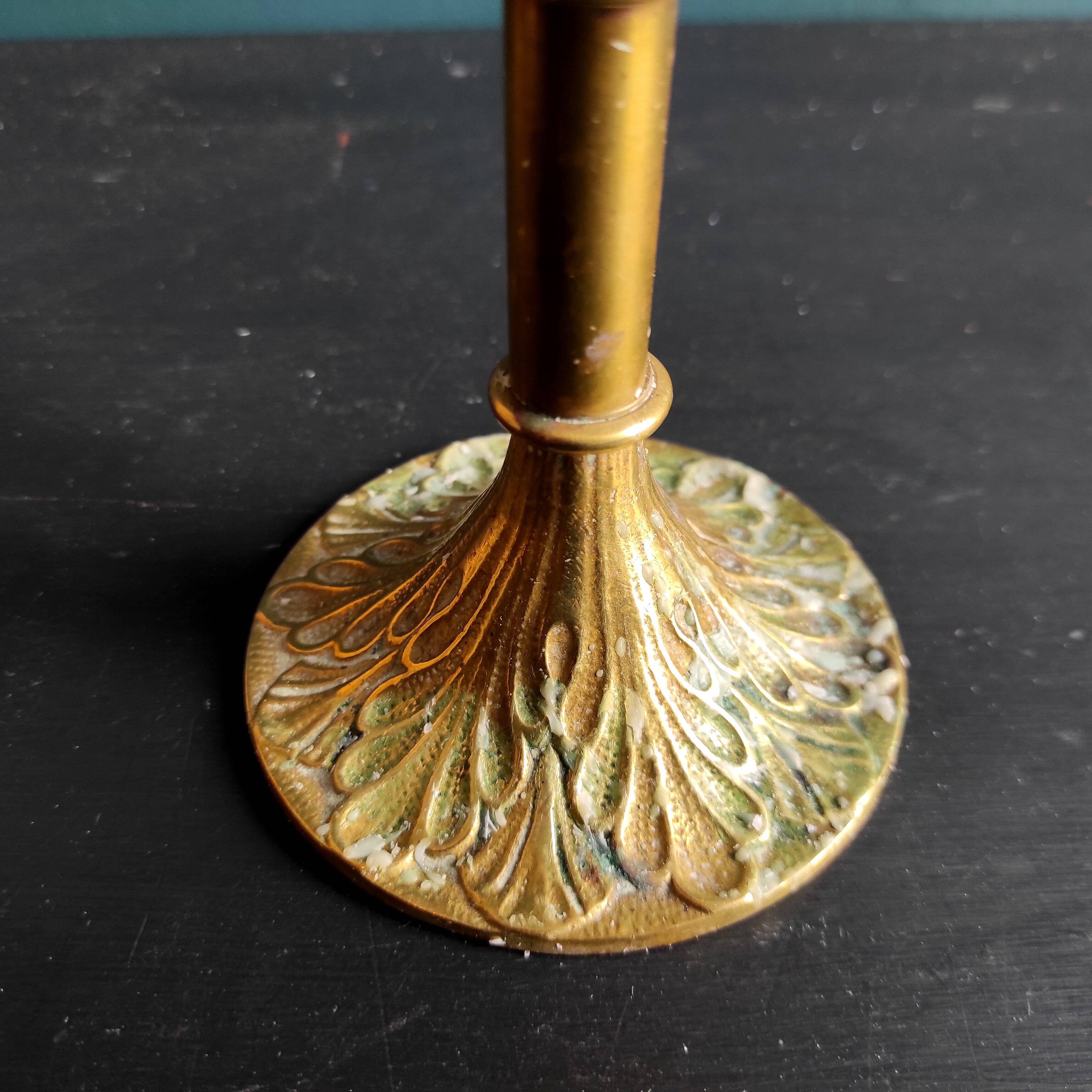 Antique French bronze candlestick
