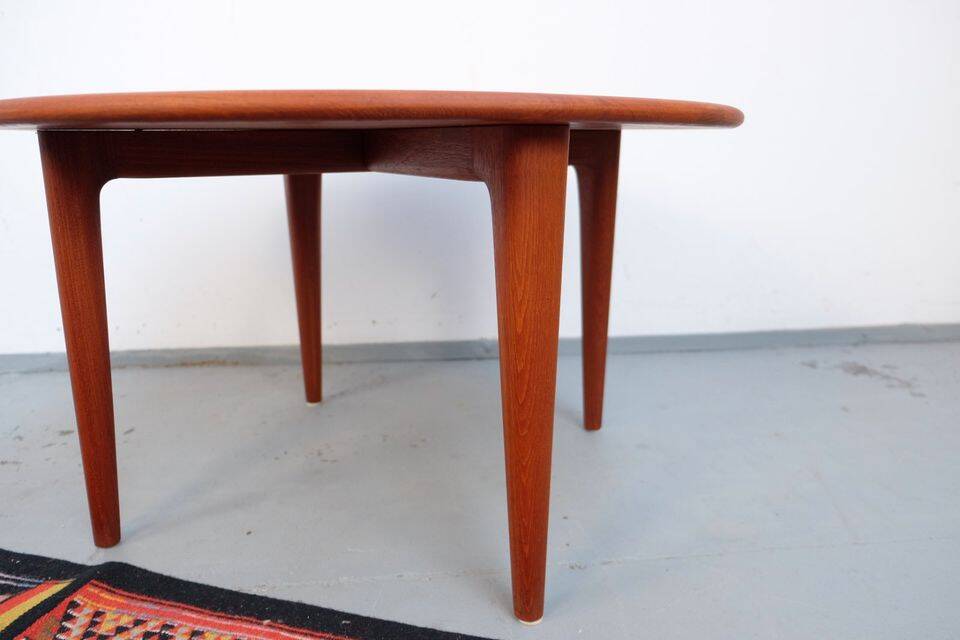 Table basse Wikkelso, teck, années 1960/70, Danemark