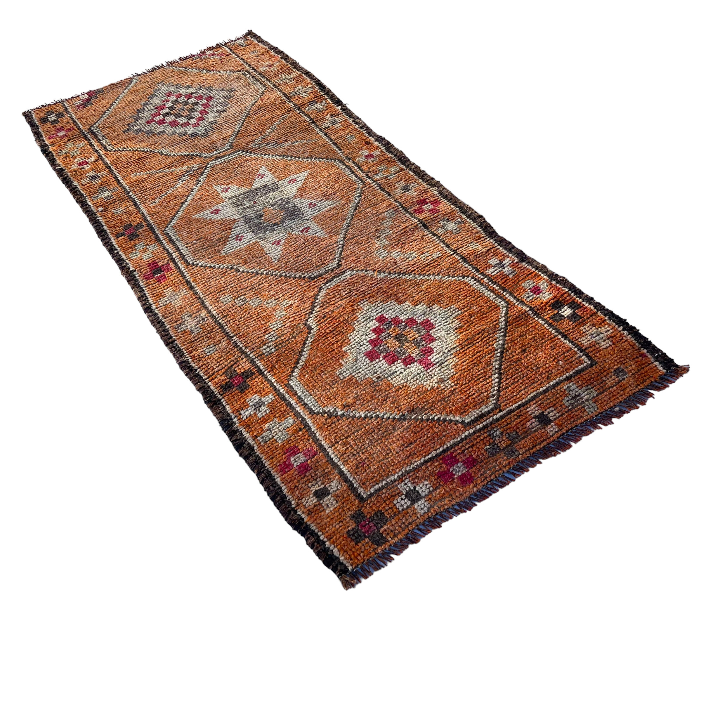 Vintage Kurdish Herki Rug Runner , 192 x 90 cm