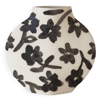Ceramic Vase 'Flowers Pattern'