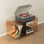 1970s Space Age acrylic Hi-Fi Rack, Michel Dumas, vintage