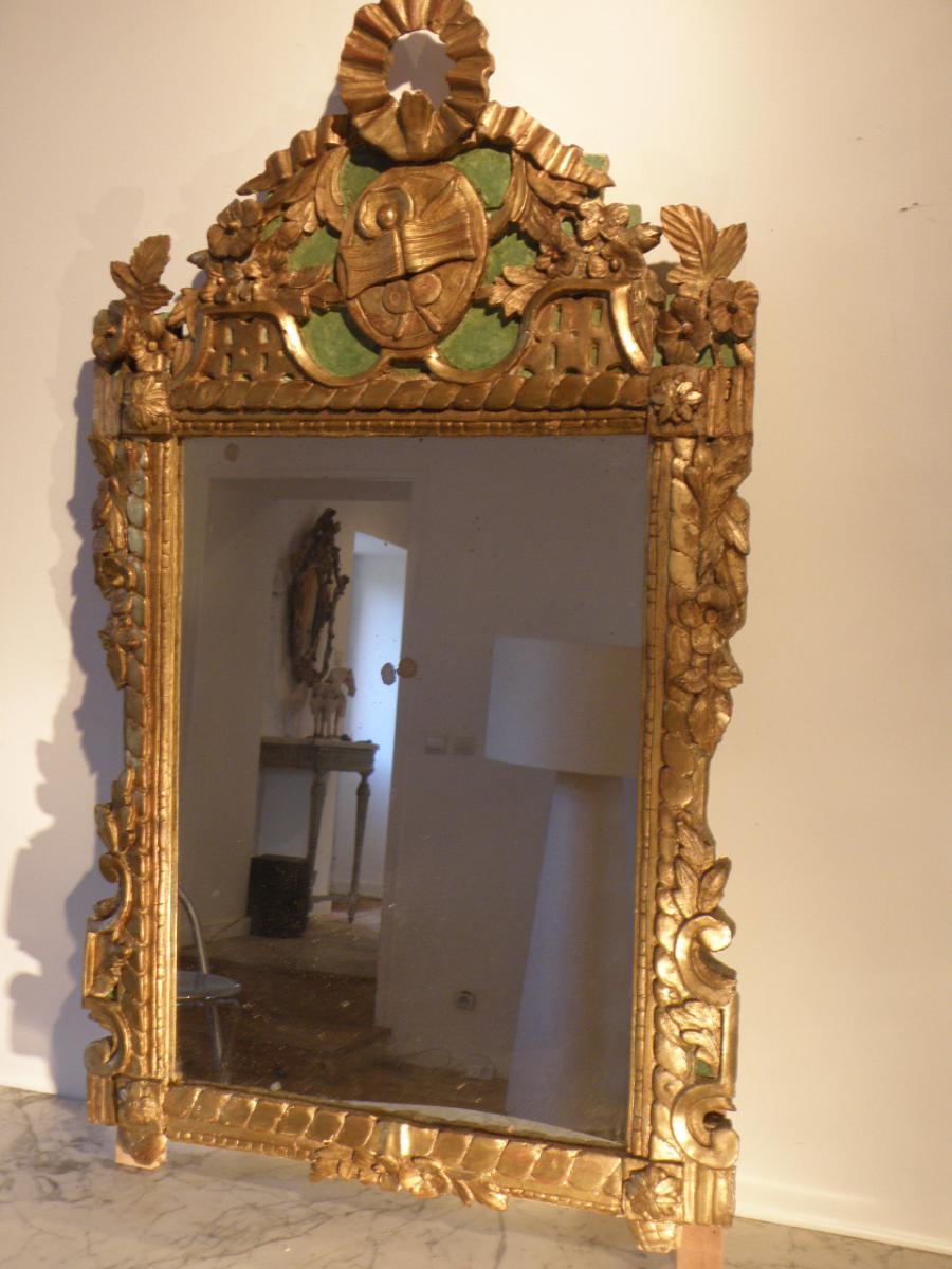Times mirror Louis XVI wood Golden 117x220cm