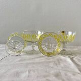 Set of 12 glasses - VMC Reims Arlequin champagne glasses - yellow decor