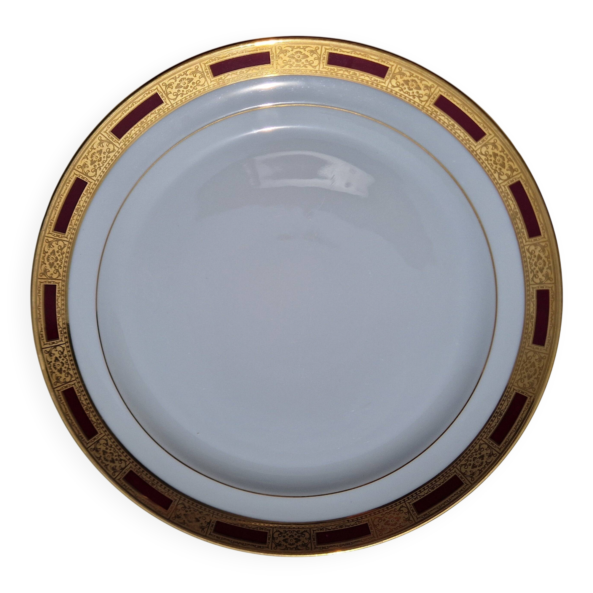 Fine porcelain pie dish, Arc de Triomphe model, La Table Impériale
