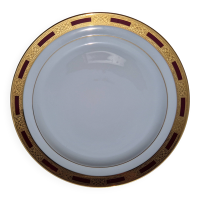Plat à tarte en porcelaine fine, modèle Arc de Triomphe, La Table Impériale