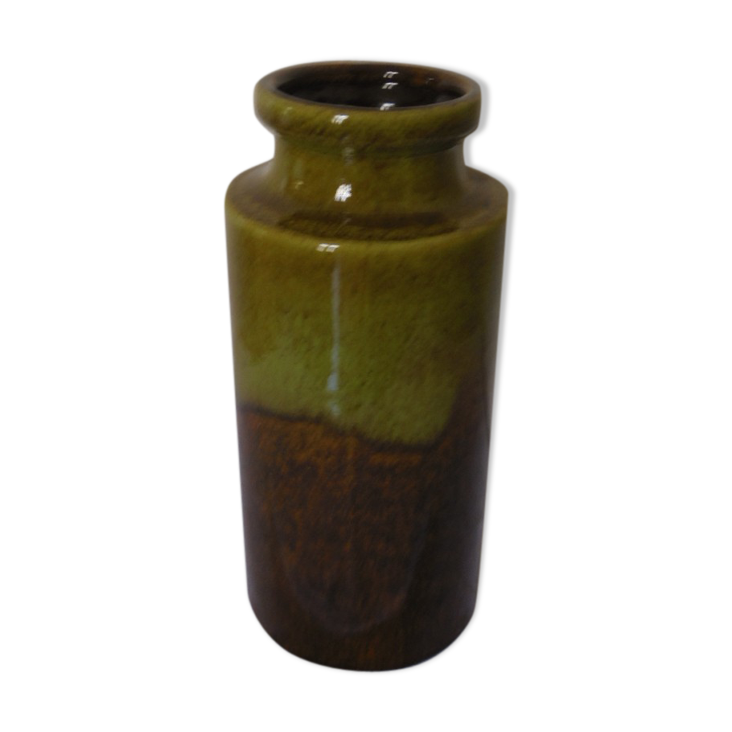 Vase West Germany khaki and brown
