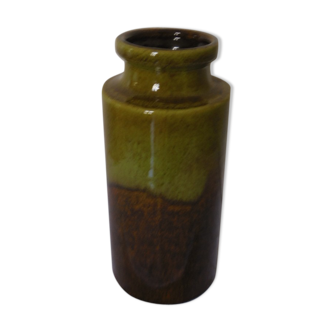 Vase West Germany khaki and brown