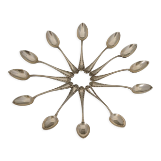 Suite of 12 spoons alphonse debain becasse argent style louis xvi