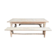 Farmhouse table and its two aero gummed benches