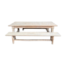 Farmhouse table and its two aero gummed benches