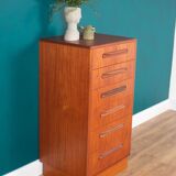 Retro Teak 1960s Tall G Plan Fresco Chest Of Drawers By Victor Wilkins
