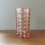 Vintage pink glass vase