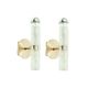 Pair of Mid-Century Glass Wall Lamps from Kaiser Leuchten, Germany, 1960s