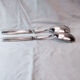Silver metal salad cutlery