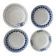 Lot of 4 antique earthenware plates from 1950, Saint Amand - plates bl