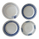 Lot of 4 antique earthenware plates from 1950, Saint Amand - plates bl