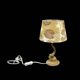 Small vintage lamp in brass & onyx – fish motif – 1950s/60s