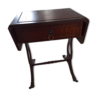 Table de jeu ancienne dessus cuir