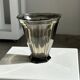 Smoked molded glass vase H:17cm