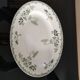 Large oval dish St Amand model "modern style" green Terre de Fer