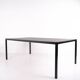 HAY T12 dining table – black linoleum – black aluminium frame