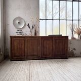 XL oak workshop sideboard with sliding doors from 1900