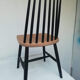 Scandinavian wood and black chair