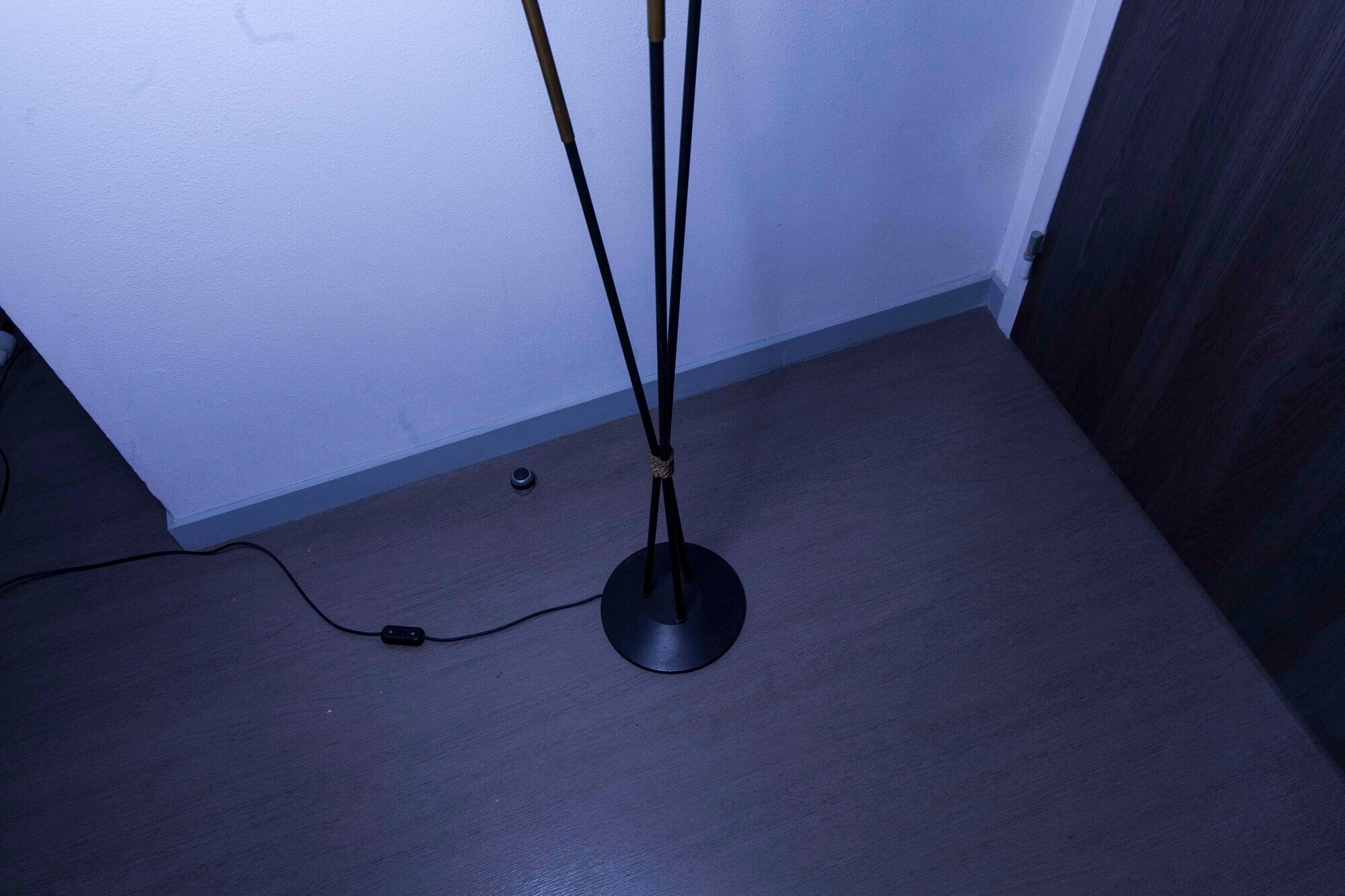 1960 brass cast iron and glass lamppost 3 heads