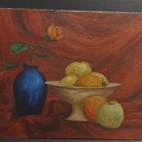 Painting oil on cardboard still life