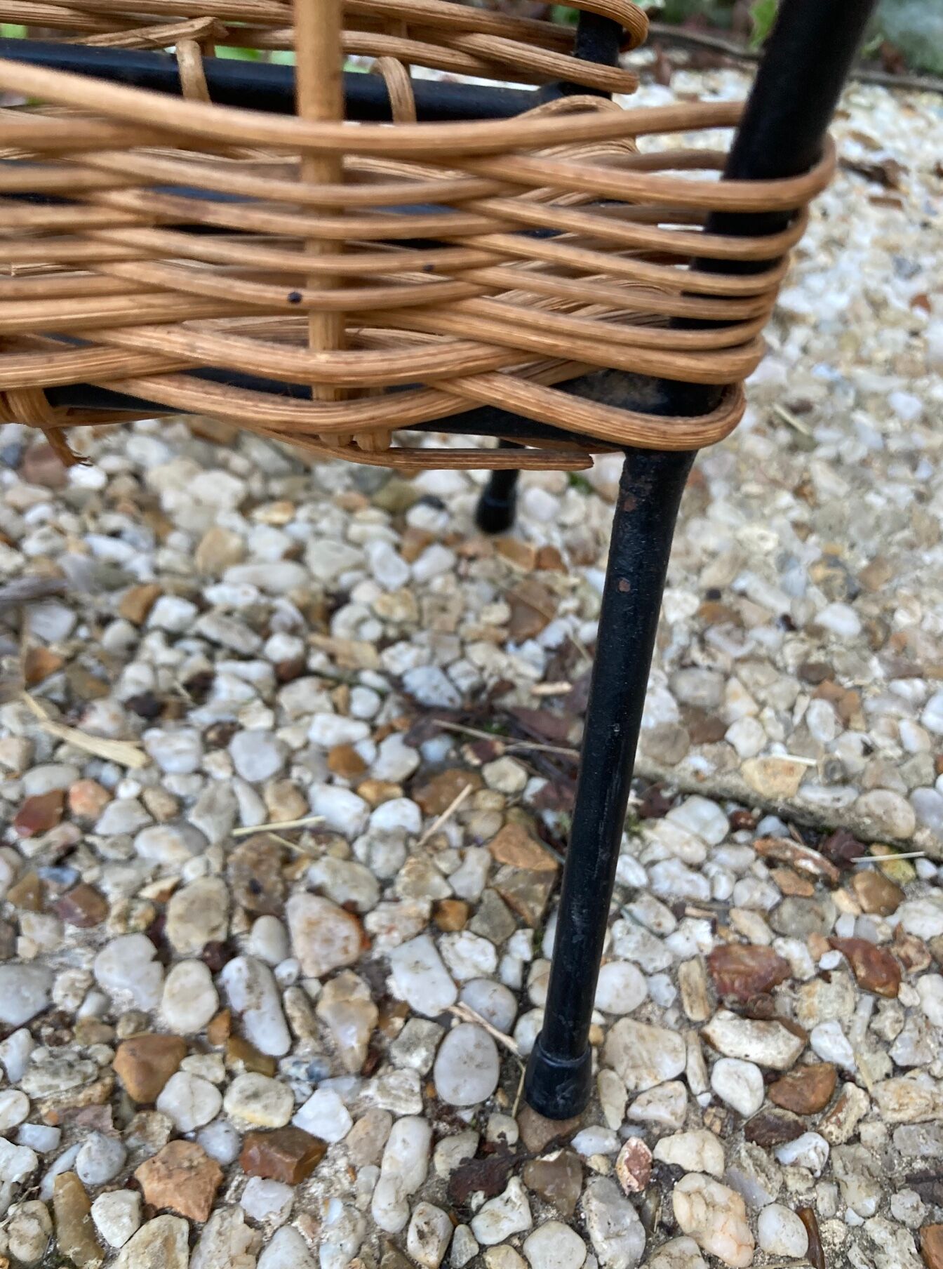 Raoul Guys vintage wicker magazine holder