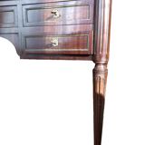 Empire desk with solid wood and leather top