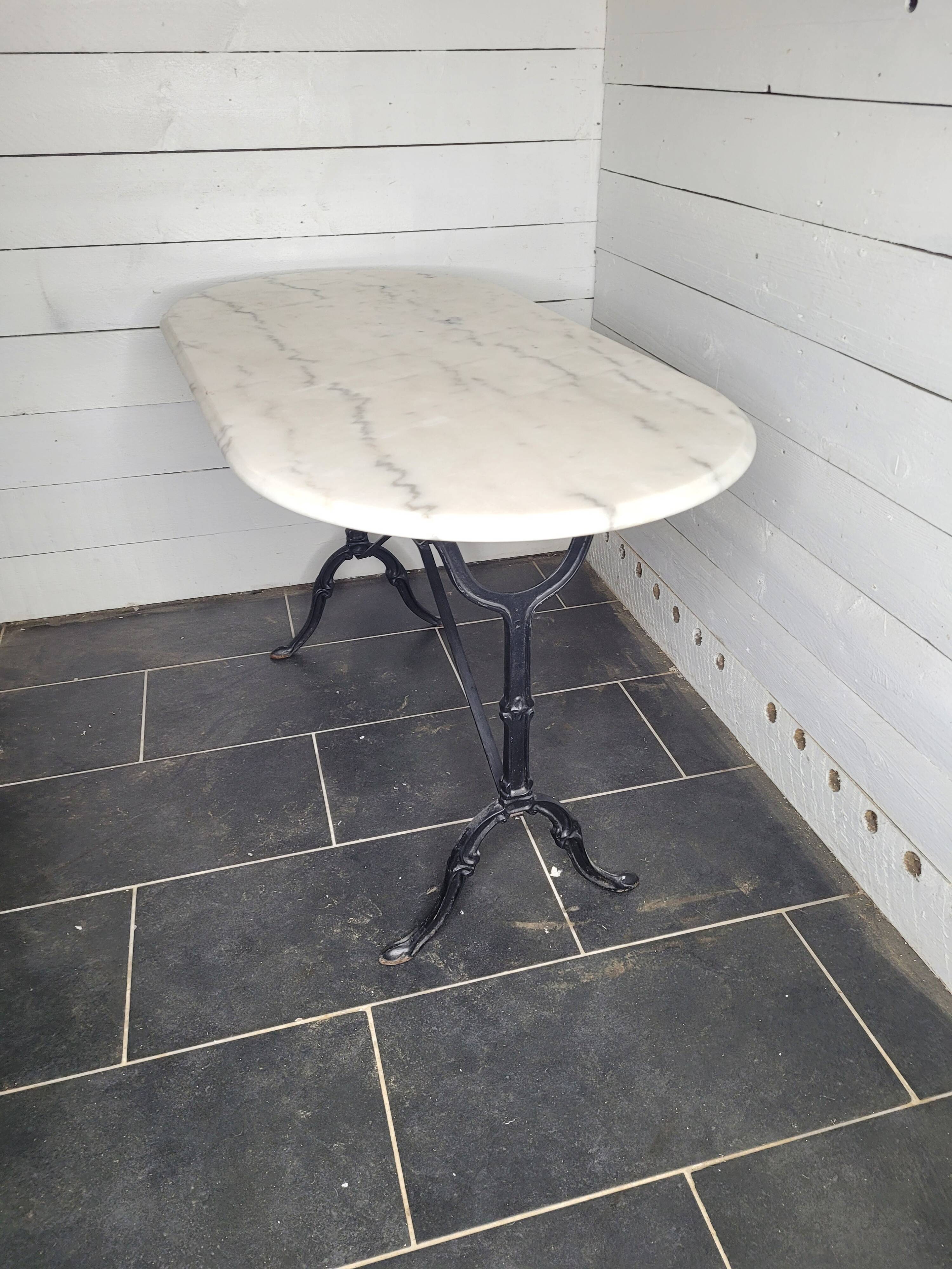 Marble top bistro table