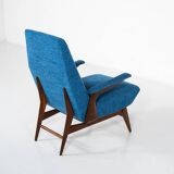 Mid-Century Modern Pair of Armchairs by Vittorio Dassi, Italy, 1960s - New Upholstery