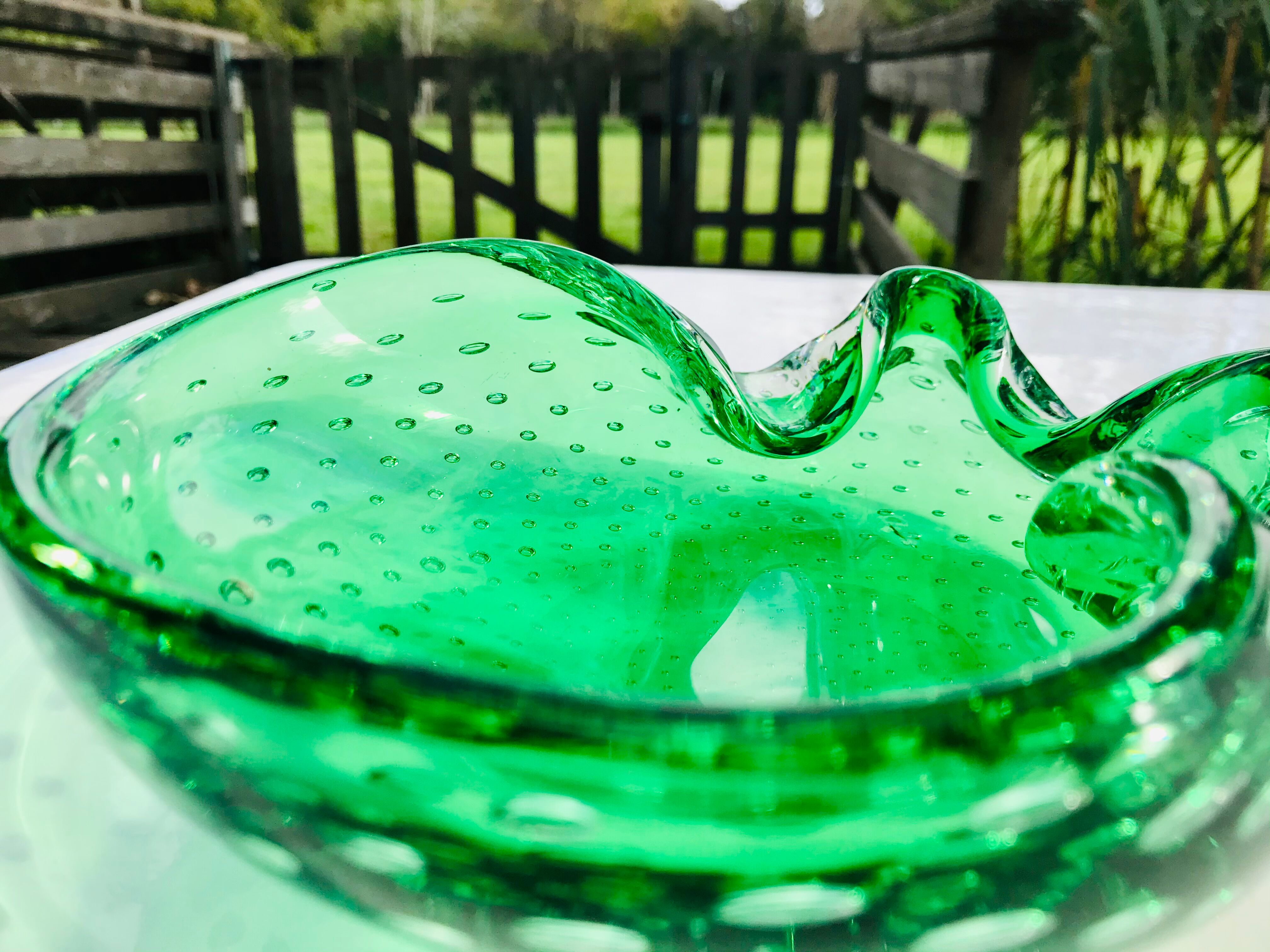 Murano buled glass trinket bowl