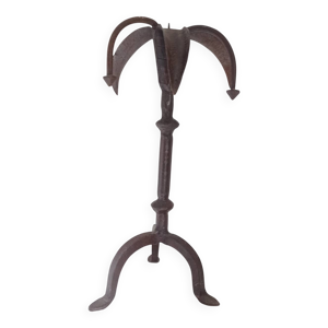 Bougeoir fer forgé brutaliste