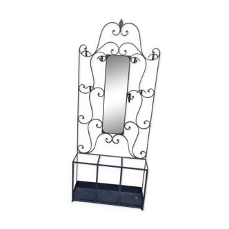 Cloakroom umbrella holder hammered wrought iron