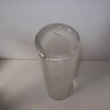 Vintage scroll vase in blown and bubbled glass