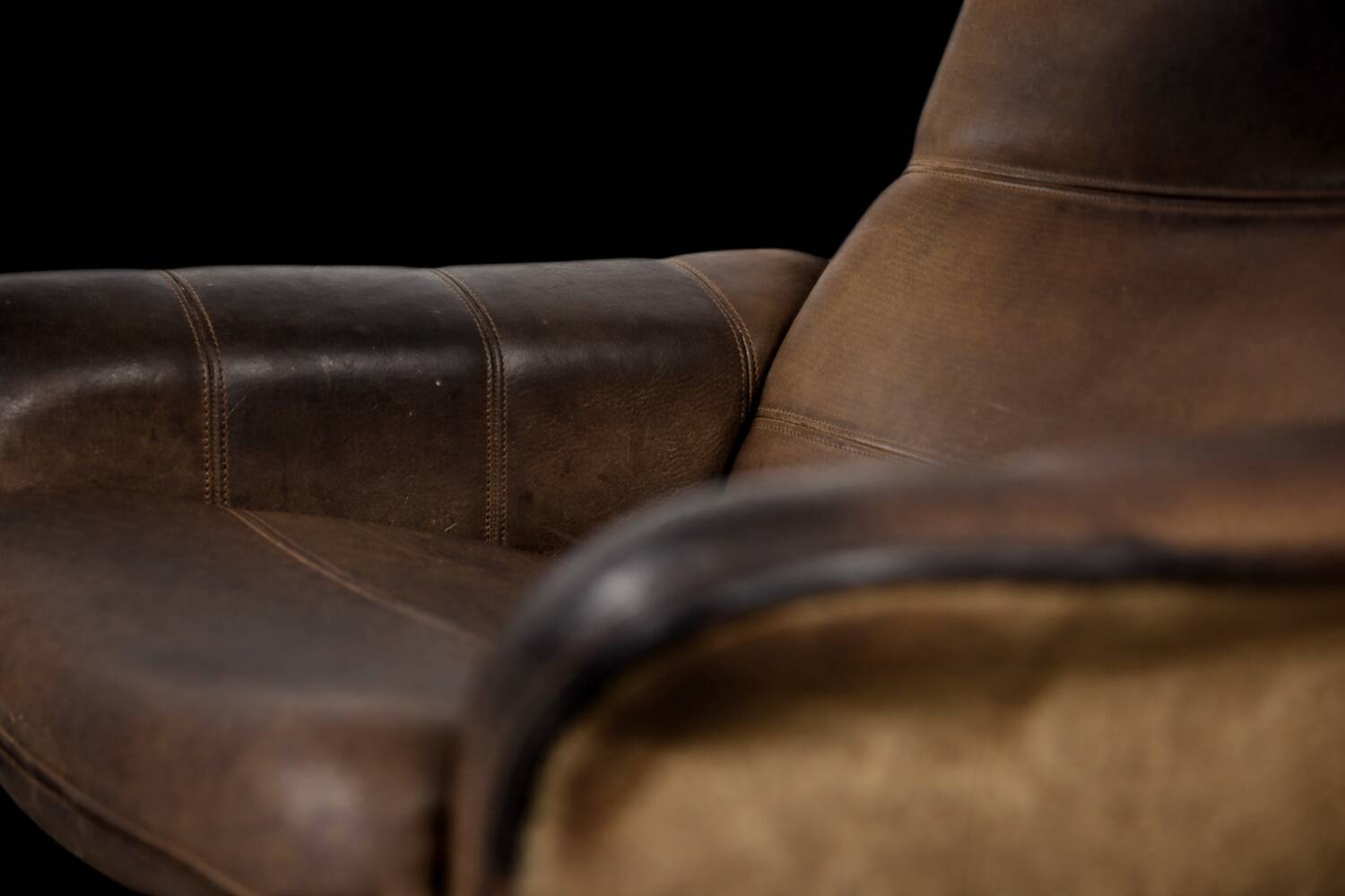 Fauteuil DS-50 vintage en cuir de buffle par De Sede