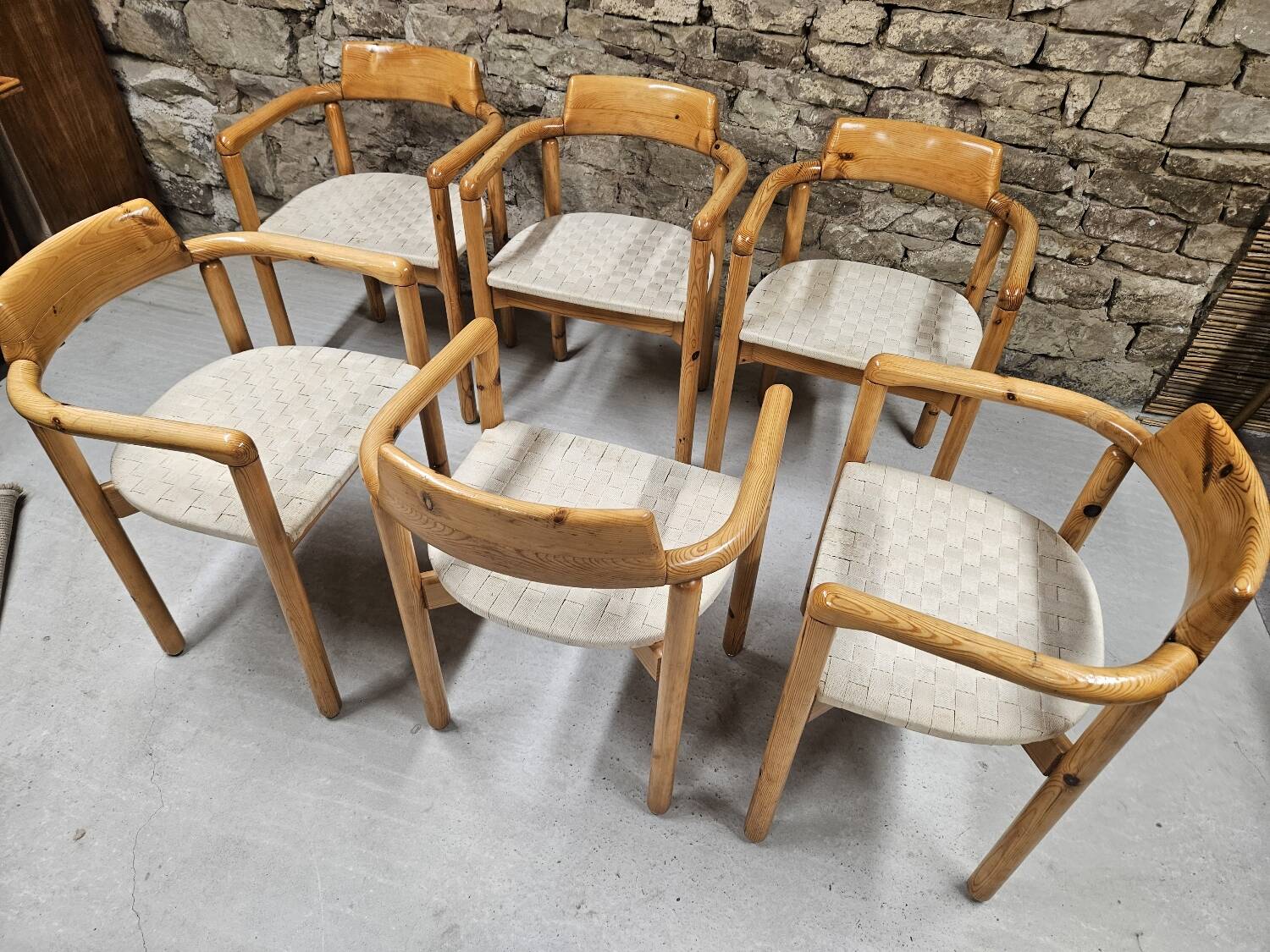 Lot of 6 Rainer Daumiller armchairs