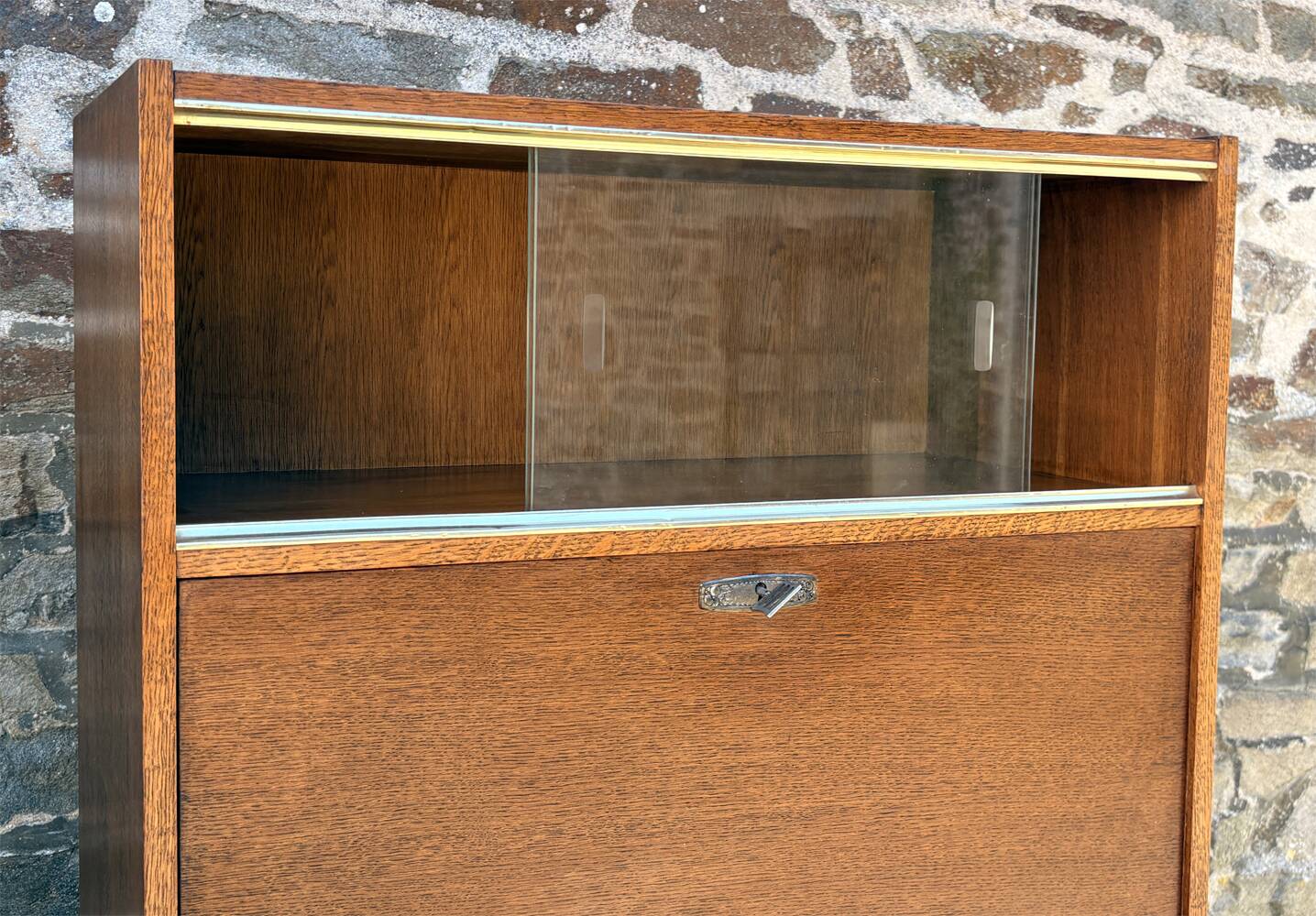Vintage oak secretary – Scandinavian design – 1950s/60s
