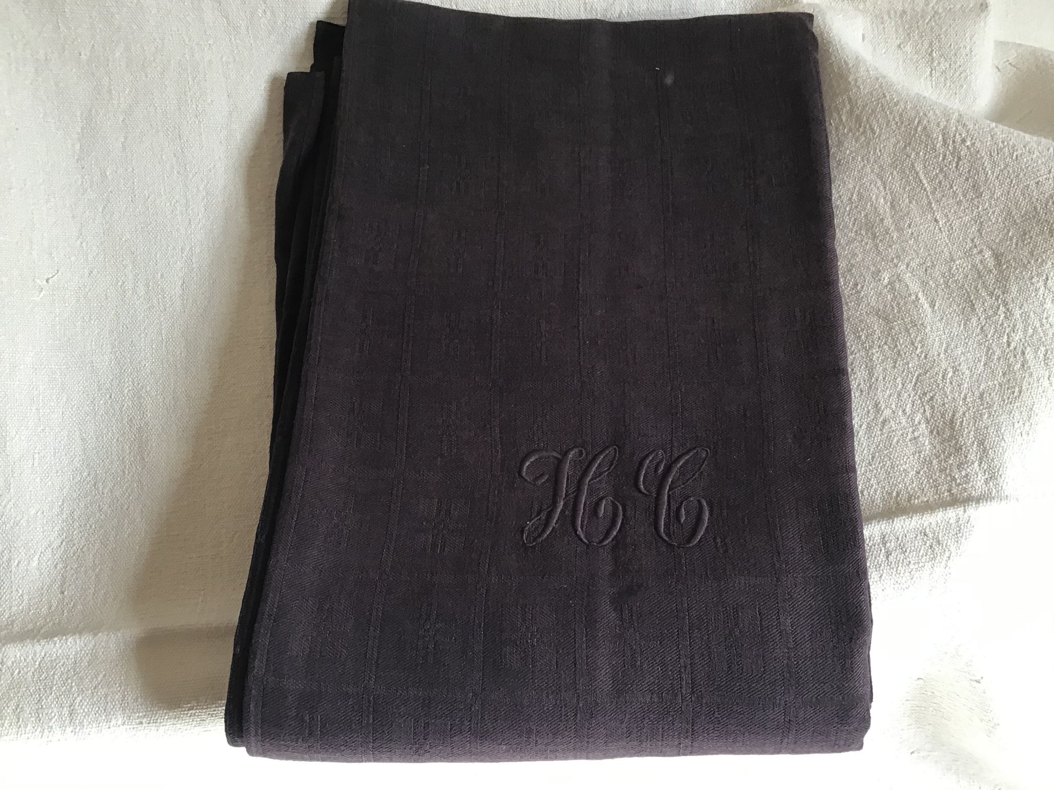 Linen case HC 180x150 purple brown