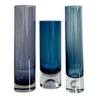 Collection de 3 vases en verre du milieu du siècle, Tapio Wirkkala pour Iittala, Gral Glashütte