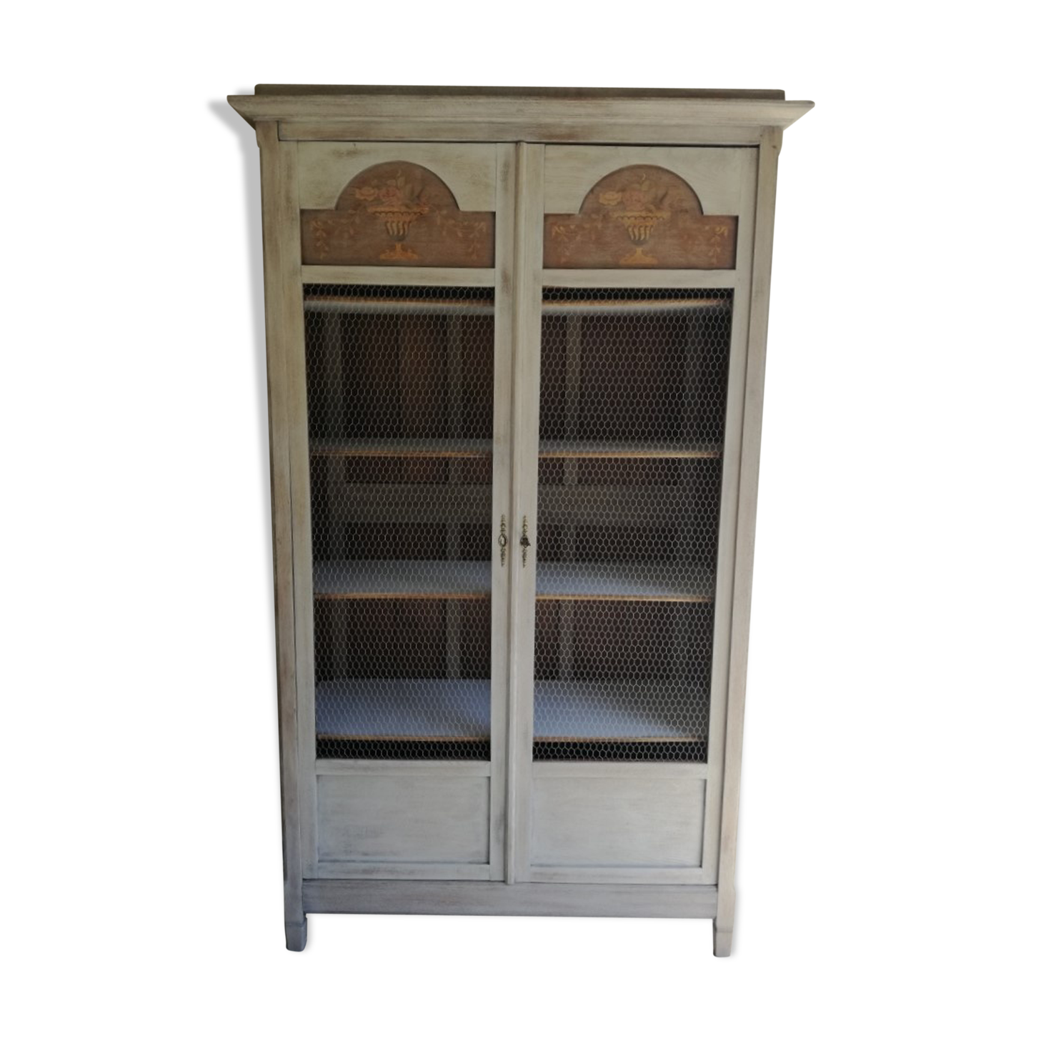 Old wardrobe all solid oak and marquetry